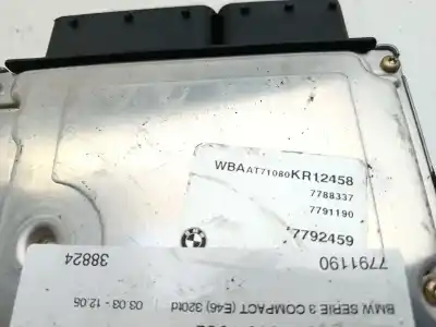 Gebrauchtes Autoersatzteil Ecu-motorsteuergerät Uce Motorsteuergerät zum BMW 3 COMPACT (E46) 320 TD OEM-IAM-Referenzen 7791190   Gebrauchtes Autoersatzteil Ecu-motorsteuergerät Uce Motorsteuergerät zum BMW 3 COMPACT (E46) 320 TD OEM-IAM-Referenzen 7791190