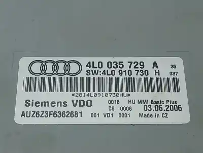 İkinci el araba yedek parçası ses sistemi / radyo cd için audi q7 (4l) 3.0 tdi oem iam referansları 4l0035729a  