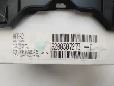 Second-hand car spare part multifunction display for renault clio iii pack dynamique oem iam references 8200307273c  