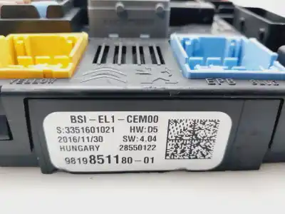 Second-hand car spare part bsi control unit for citroen c3 feel oem iam references 9819851180  