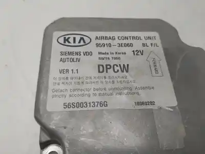 Peça sobressalente para automóvel em segunda mão Centralina De Airbag por KIA SORENTO (BL) (2002->) 2.5 CRDi Referências OEM IAM 959103E060  