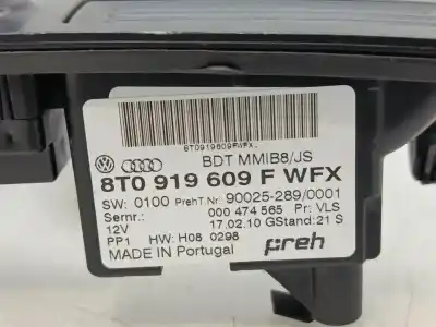 Tweedehands auto-onderdeel radiobedieningsschakelaar voor audi s4 avant (8k5) 3.0 tfsi oem iam-referenties 8t0919609f