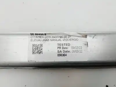 Peça sobressalente para automóvel em segunda mão elevador de vidros dianteira esquerda por peugeot partner (s2) combiespace referências oem iam 9135h6