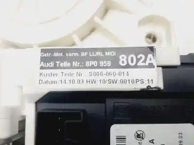 Автозапчасти б/у мотор переднего левого стекла за audi a3 (8p1) 2.0 tdi 16v ссылки oem iam 8p0959802a  