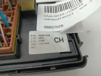Second-hand car spare part fuse box unit for chevrolet matiz s oem iam references 96857526  