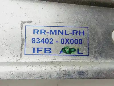 Peça sobressalente para automóvel em segunda mão elevador de vidros traseiro direito por hyundai i10 classic referências oem iam 934020x000