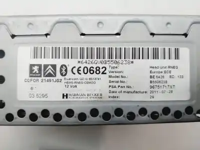 Автозапчасти б/у аудиосистема / радио cd за peugeot 5008 allure ссылки oem iam 96751717xt