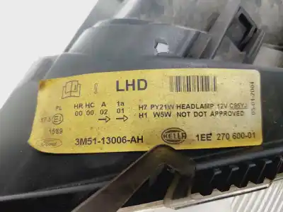 Peça sobressalente para automóvel em segunda mão farol / farolim esquerdo por ford focus c-max (cap) trend (d) referências oem iam 3m5113006ah  