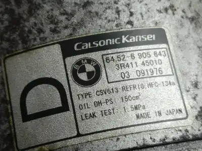 Peça sobressalente para automóvel em segunda mão compressor de ar condicionado a/a a/c por bmw serie 3 compact (e46) 320td referências oem iam 64526905643  