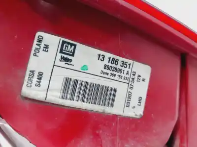 Автозапчастина б/у правий ліхтар для opel corsa d cosmo посилання на oem iam 13186351  