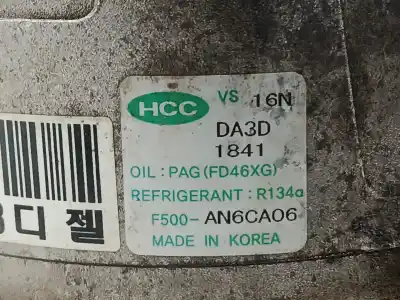 Second-hand car spare part air conditioning compressor for kia pro_ceed active 116 cv / 85 kw oem iam references f500an6ca06  
