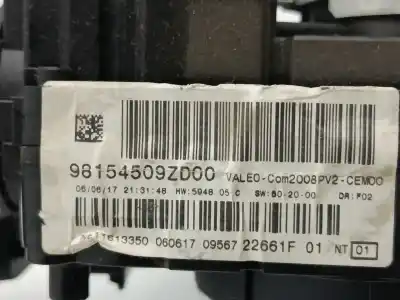 Peça sobressalente para automóvel em segunda mão comandos do volante por peugeot 2008 (--.2013->) style referências oem iam 98154509zd