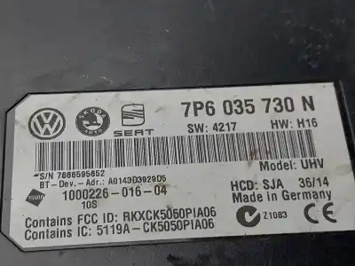 Second-hand car spare part electronic module for skoda rapid ambition oem iam references 7p6035730n  