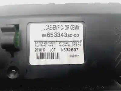 Second-hand car spare part multifunction display for citroen c4 lim. sport oem iam references 9665334380  