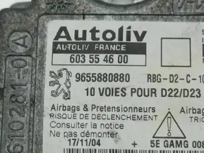 Peça sobressalente para automóvel em segunda mão centralina de airbag por peugeot 407 st confort referências oem iam 9655880880