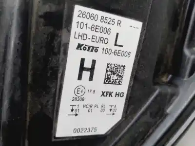 Second-hand car spare part left headlight for renault kangoo iii authentic 74 cv / 55 kw oem iam references 260608525r  
