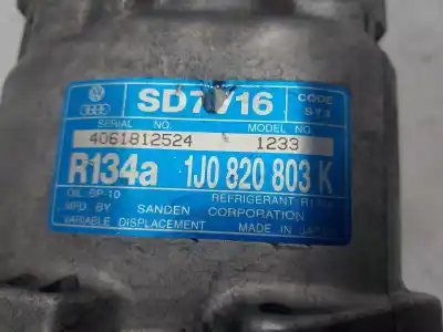 Second-hand car spare part air conditioning compressor for seat leon (1m1) last edition oem iam references 1j0820803k  