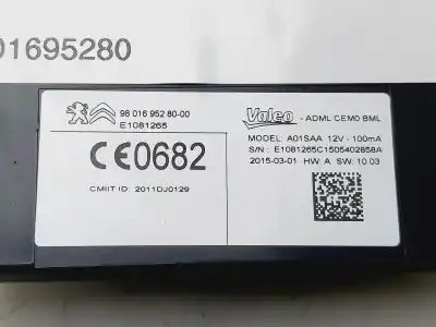 Second-hand car spare part electronic module for ds 5 design 181 cv / 133 kw oem iam references 9801695280  