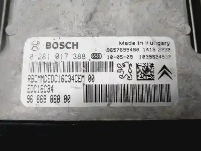 Second-hand car spare part ecu engine control for citroen c3 sx oem iam references 9666986880  