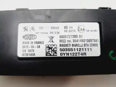 Second-hand car spare part electronic module for ds 5 design 181 cv / 133 kw oem iam references 9805727380  