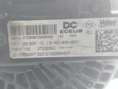 Pezzo di ricambio per auto di seconda mano alternatore per renault kangoo iii authentic 74 cv / 55 kw riferimenti oem iam 231006293r