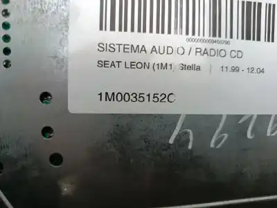 Peça sobressalente para automóvel em segunda mão sistema de áudio / rádio cd por seat leon (1m1) 1.9 sdi referências oem iam 1m0035152c  