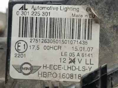 Peça sobressalente para automóvel em segunda mão farol / farolim esquerdo por mini mini (r56) cooper referências oem iam 16081800  