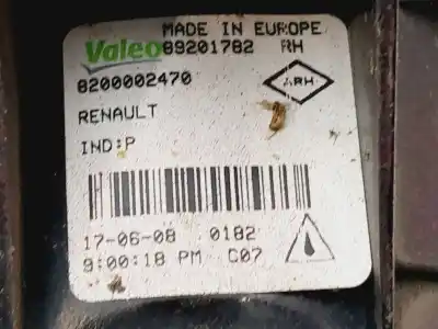 Peça sobressalente para automóvel em segunda mão farol / projetor de nevoeiro direito por renault clio iii emotion referências oem iam 8200002470