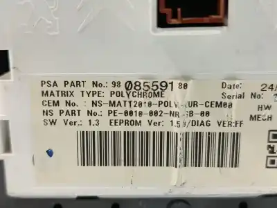 Peça sobressalente para automóvel em segunda mão quadrante por citroen ds4 desire referências oem iam 9808559180