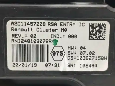 Peça sobressalente para automóvel em segunda mão quadrante por dacia duster ii prestige referências oem iam 248103072r