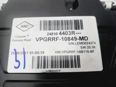 Second-hand car spare part dashboard for renault captur zen oem iam references 248104403r  