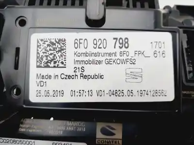 Peça sobressalente para automóvel em segunda mão quadrante por seat arona style referências oem iam 6f0920798