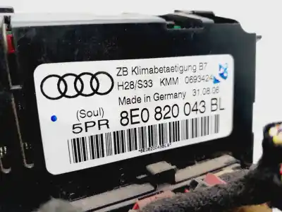 Second-hand car spare part climate control for audi a4 berlina (8e) 2.0 tdi 16v (103kw) oem iam references 8e0820043bl  