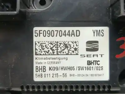 Peça sobressalente para automóvel em segunda mão comando de sofagem (chauffage / ar condicionado) por seat leon st (5f8) 1.6 tdi referências oem iam 5f0907044ad  
