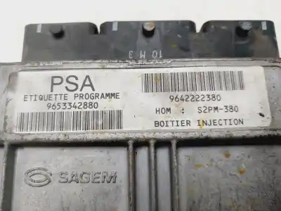 Second-hand car spare part ecu engine control for citroen c3 pluriel 1.4 oem iam references 9653342880  