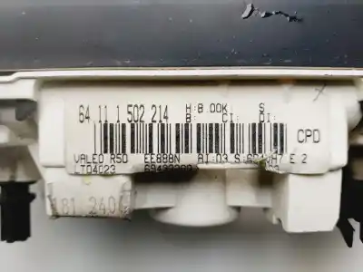 Peça sobressalente para automóvel em segunda mão comando de sofagem (chauffage / ar condicionado)  por mini mini (r50, r53) one referências oem iam 64111502214  