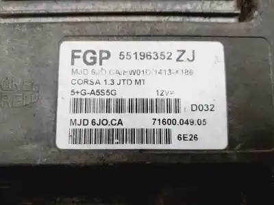 Second-hand car spare part ecu engine control for opel corsa c essentia oem iam references 55196352  