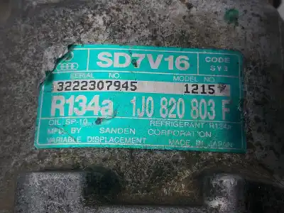 Peça sobressalente para automóvel em segunda mão compressor de ar condicionado a/a a/c por audi a3 (8l1) 1.6 referências oem iam 1j0820803f  