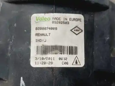 Second-hand car spare part left fog light for renault fluence dynamique oem iam references 8200074008  