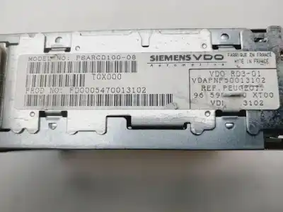 Peça sobressalente para automóvel em segunda mão sistema de áudio / rádio cd por peugeot 1007 dolce referências oem iam 96599990xt  