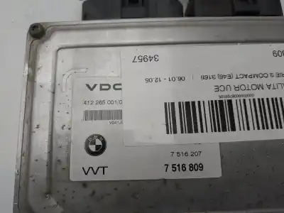 Peça sobressalente para automóvel em segunda mão centralina de motor uce por bmw 3 compact (e46) 316 ti referências oem iam 7516809  