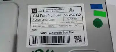 Second-hand car spare part gps navigation system for opel insignia 2.0 cdti oem iam references 22764032  