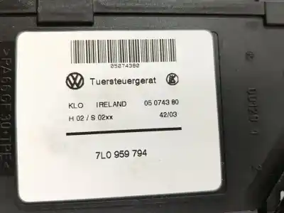 Автозапчасти б/у ЗАДНИЙ ПРАВЫЙ СТЕКЛОРЕГУЛЯТОР за VOLKSWAGEN TOUAREG (7LA)  ссылки OEM IAM 7L0959794  