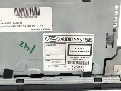 Автозапчасти б/у аудиосистема / радио cd за ford focus c-max (cap) 1.6 16v cat ссылки oem iam fdc200  