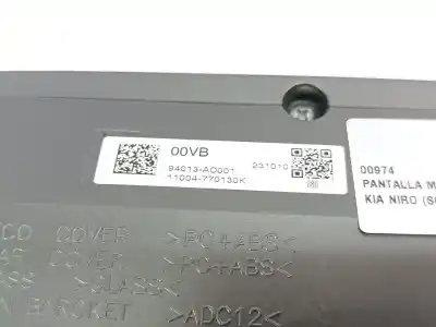 Second-hand car spare part multifunction display for kia niro (sg2) e-concept oem iam references 94013ao001  