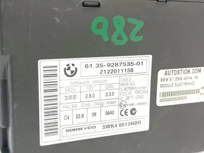 Peça sobressalente para automóvel em segunda mão módulo eletrônico por bmw x1 (e84) sdrive 18d referências oem iam 6135928753501