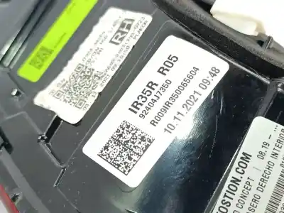 Автозапчасти б/у внутренний правый задний фонарь за kia xceed (cd) 1.0 t-gdi ссылки oem iam 92404j7350