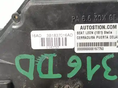 Автозапчастина б/у замок передній праві двері для seat leon (1m1) 1.9 tdi посилання на oem iam 3b1837016a  