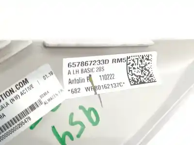 Peça sobressalente para automóvel em segunda mão moldagem por skoda scala (nw) active referências oem iam 657867233d  