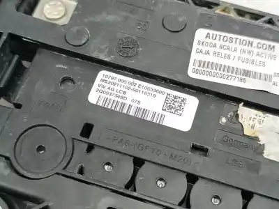 Second-hand car spare part fuse box unit for skoda scala (nw) active oem iam references 2q0937548d  